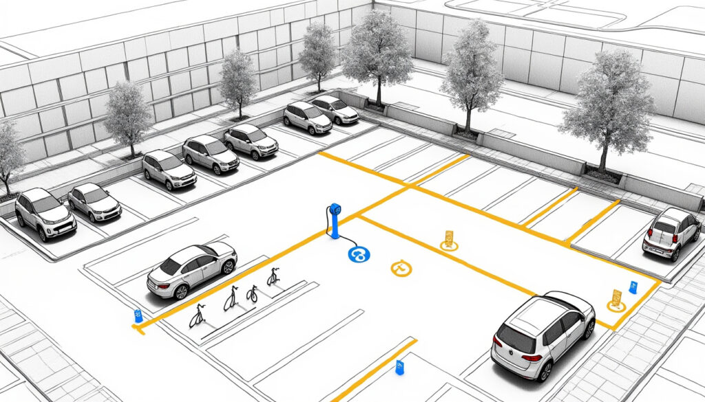 découvrez les obligations de la loi lom concernant le pourcentage d'équipement obligatoire des parkings d'entreprise et assurez la conformité de vos installations.